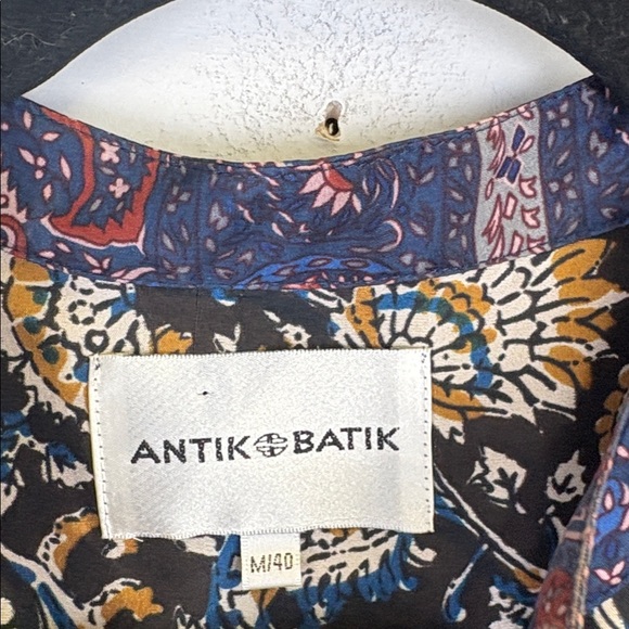 Anthropologie Antik Batik Keith Printed Silk Blouse Size Medium - Picture 3 of 10